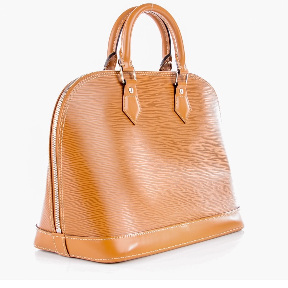 Louis Vuitton epi alma cannelle silver hardware